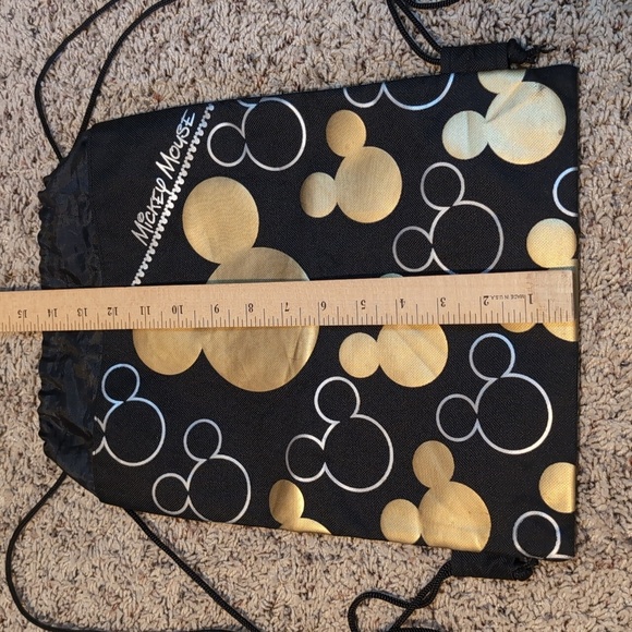 Mickey Mouse Drawstring Mini Backpack String Reusable Disney Bag - Picture 3 of 6